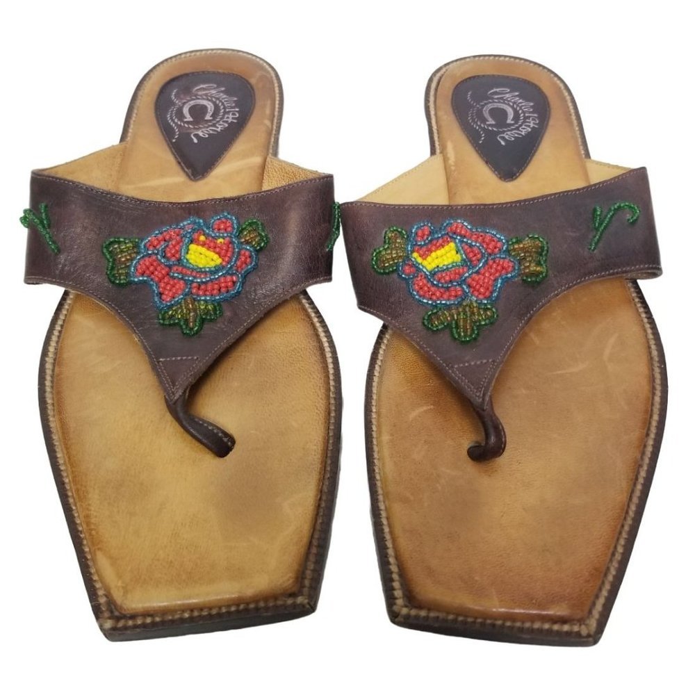 Charlie 1 Horse Womens 8B Leather Beaded Artisan H